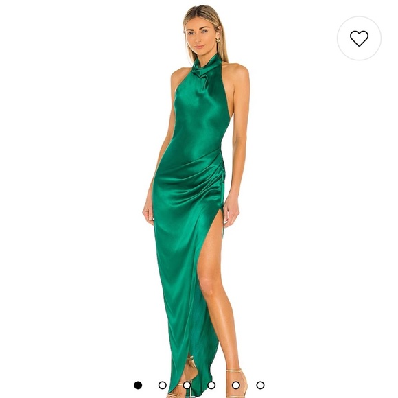 Amanda Uprichard Dresses & Skirts - Amanda Uprichard X REVOLVE Samba Silk Gown in Dark Green